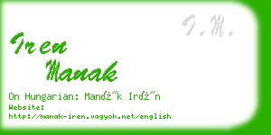 iren manak business card